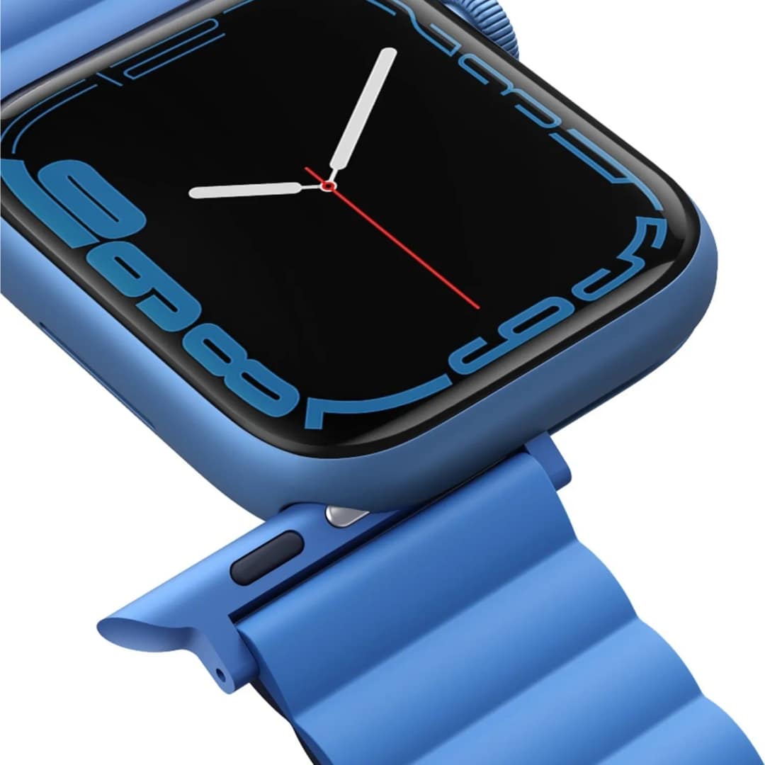 Ремешок Uniq Revix reversible Magnetic для Apple Watch 44 45 49 Blue Black, Синий — фото 6