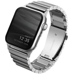 Ремешок Uniq Strova Strap Link Steel для Apple Watch 44 45 49 Silver, Серебристый — фото 1