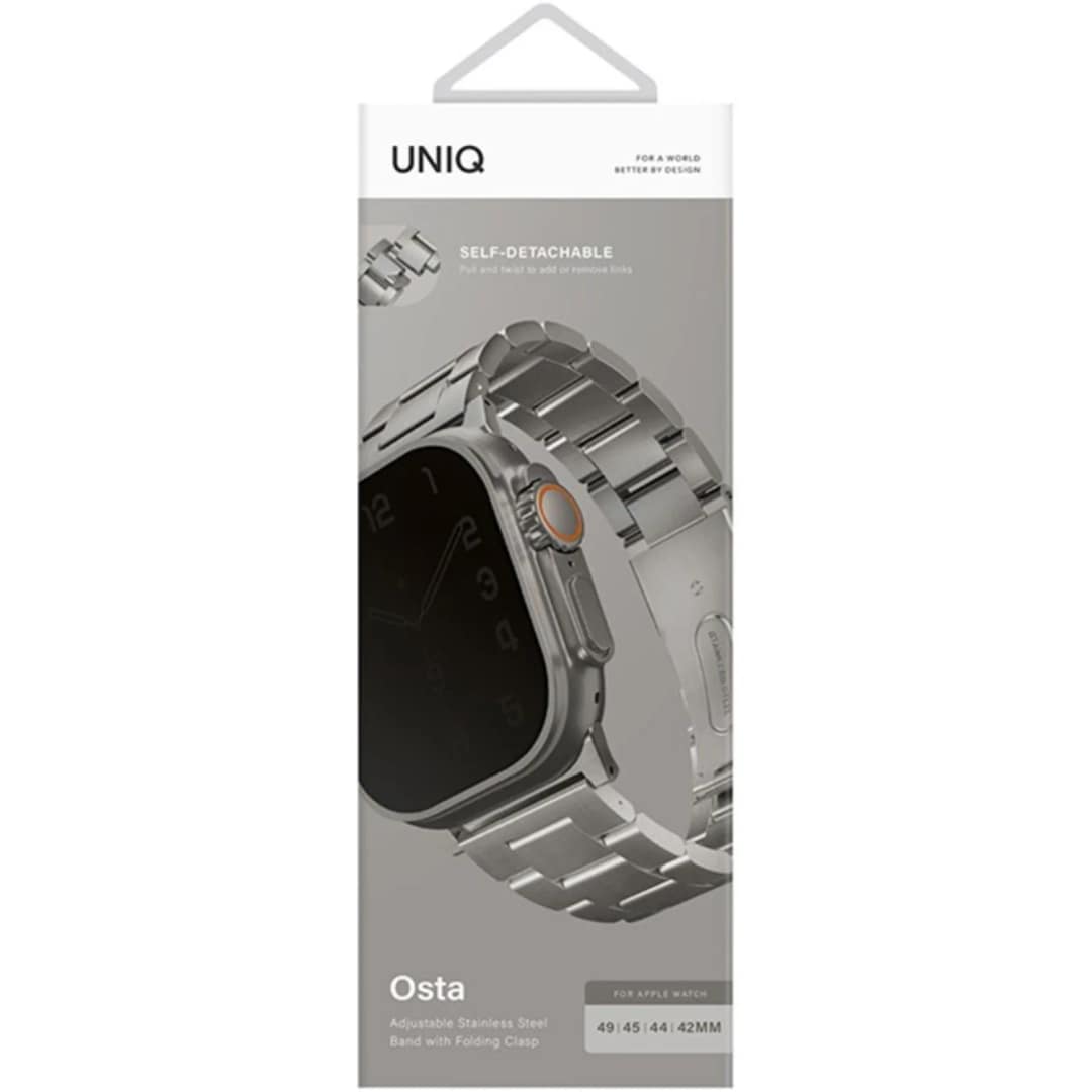 Ремешок Uniq Osta Steel Strap для Apple Watch 44 45 49 Silver, Серебристый — фото 3