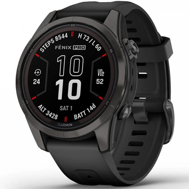 Умные часы Garmin Fenix 7S Pro Sapphire Solar Edition Black, Черный