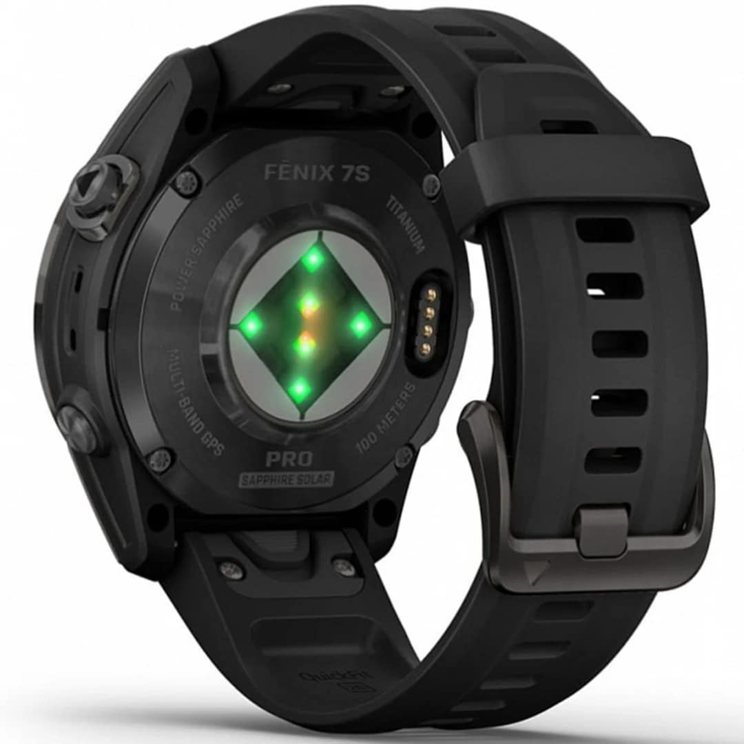 Умные часы Garmin Fenix 7S Pro Sapphire Solar Edition Black, Черный — фото 3