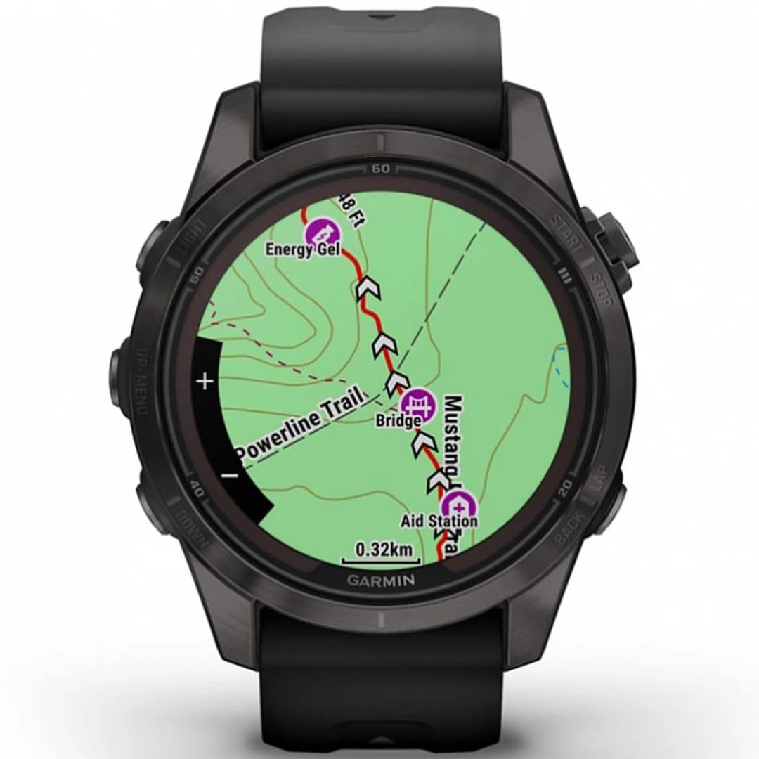 Умные часы Garmin Fenix 7S Pro Sapphire Solar Edition Black, Черный — фото 6