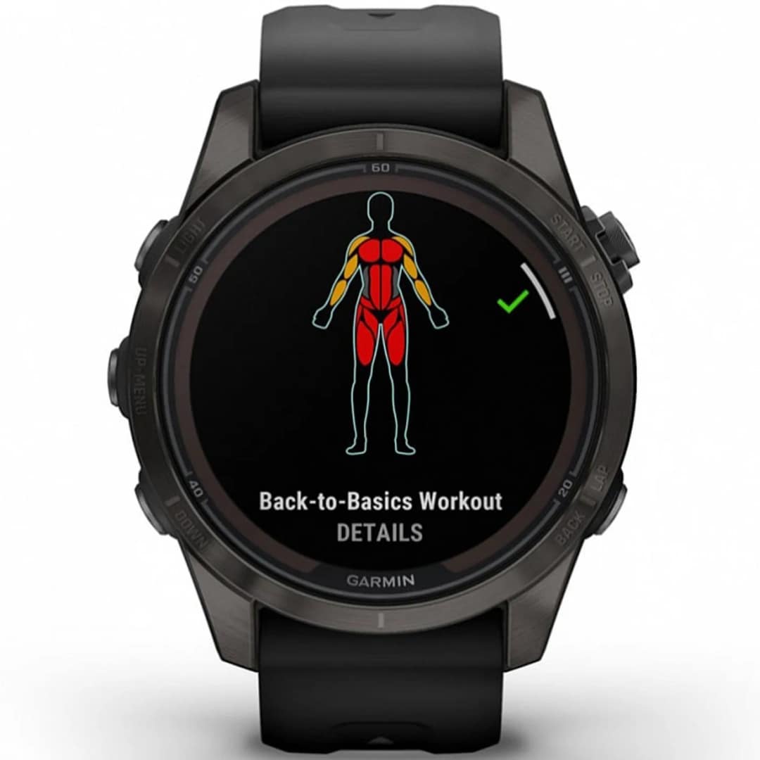 Умные часы Garmin Fenix 7S Pro Sapphire Solar Edition Black, Черный — фото 8