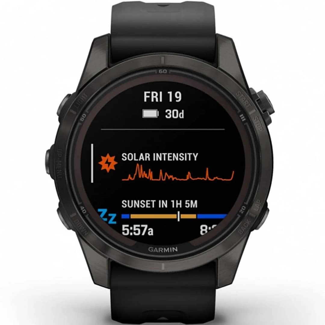 Умные часы Garmin Fenix 7S Pro Sapphire Solar Edition Black, Черный — фото 10