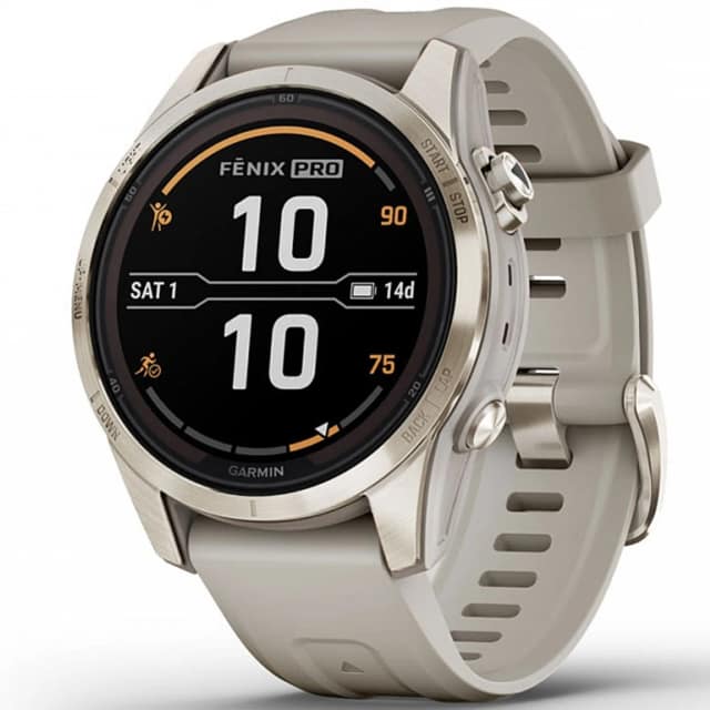 Умные часы Garmin Fenix 7S Pro Sapphire Solar Edition Soft Gold Light Sand, Золотистый