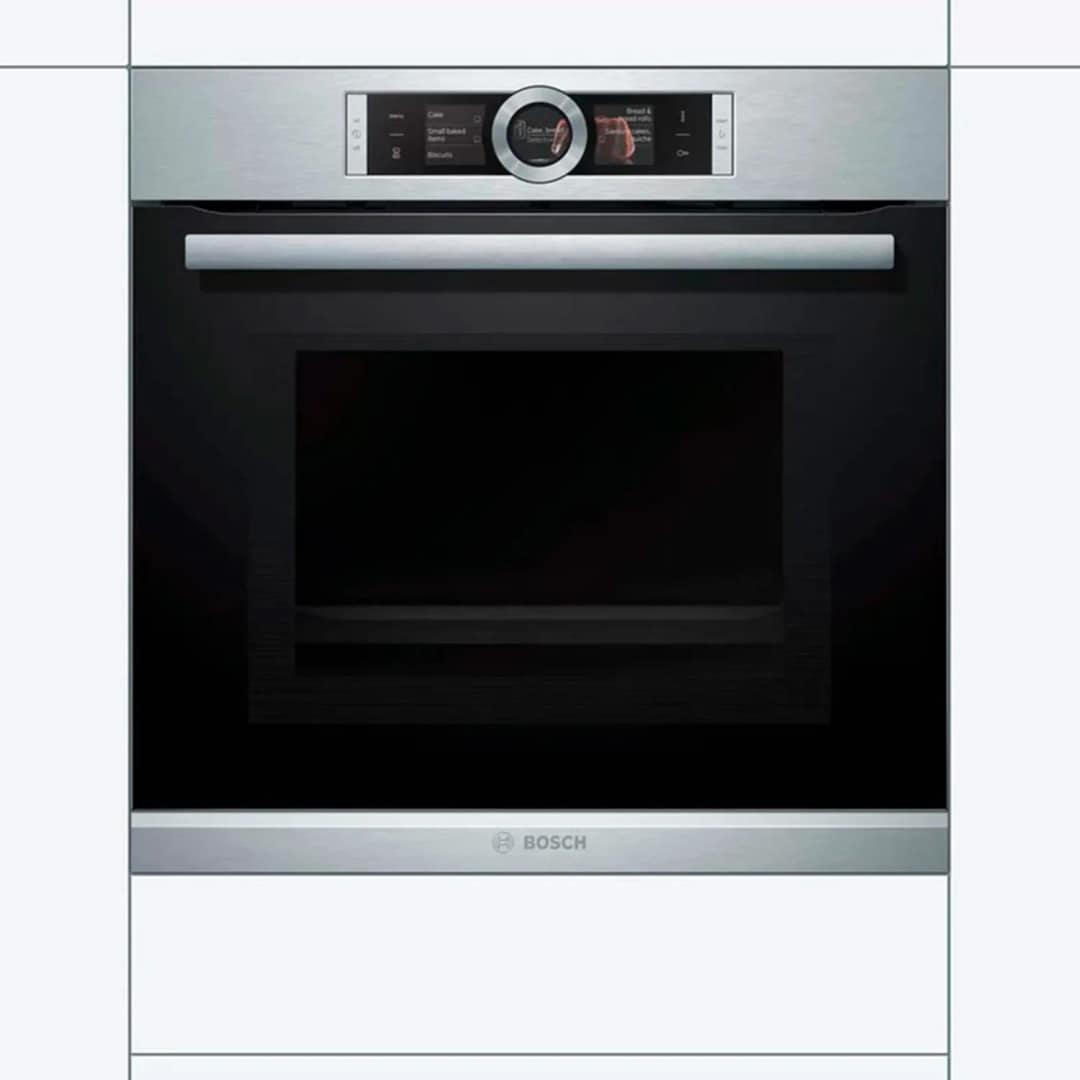Электрический духовой шкаф Bosch Serie 8 HMG636RS1 Silver, Серебристый — фото 3