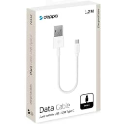Кабель Deppa USB-A USB-C 1 2m 72312 White, Белый — фото 2