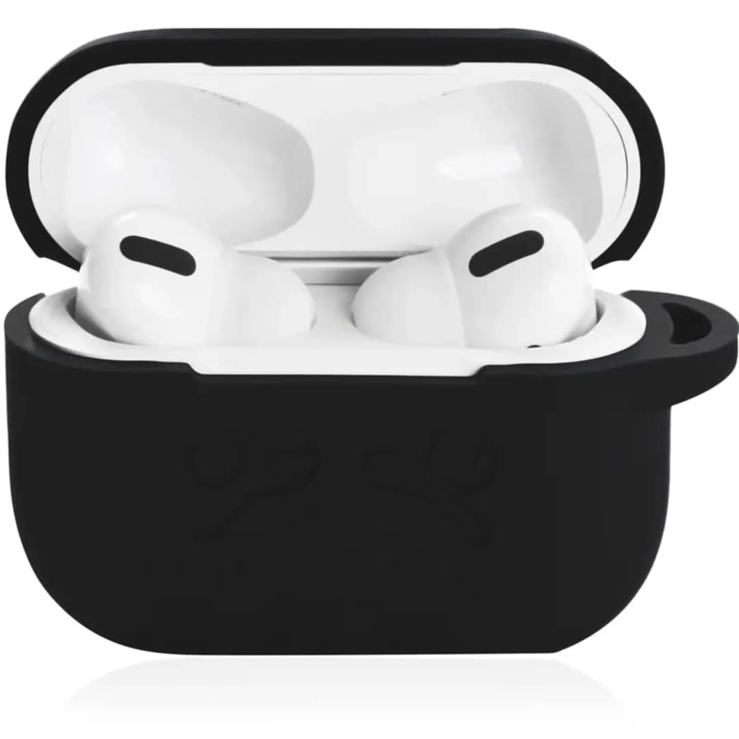 Силиконовый чехол Gurdini для AirPods Pro 2 Black, Черный — фото 2