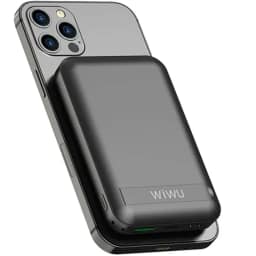 Внешний аккумулятор WiWU Snap Cube Magsafe Wireless Charge SC 10000 mAh Black, Черный — фото 2