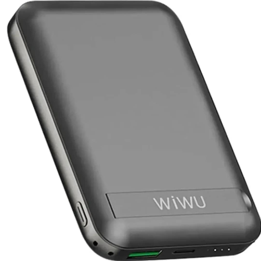 Внешний аккумулятор WiWU Snap Cube Magsafe Wireless Charge SC 10000 mAh Black, Черный — фото 4