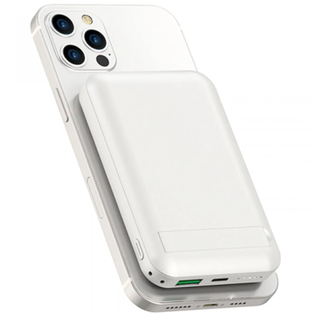 Внешний аккумулятор WiWU Snap Cube Magsafe Wireless Charge SC 10000 mAh White, Белый — фото 3