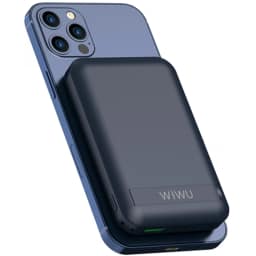 Внешний аккумулятор WiWU Snap Cube Magsafe Wireless Charge SC 10000 mAh Blue, Синий — фото 2