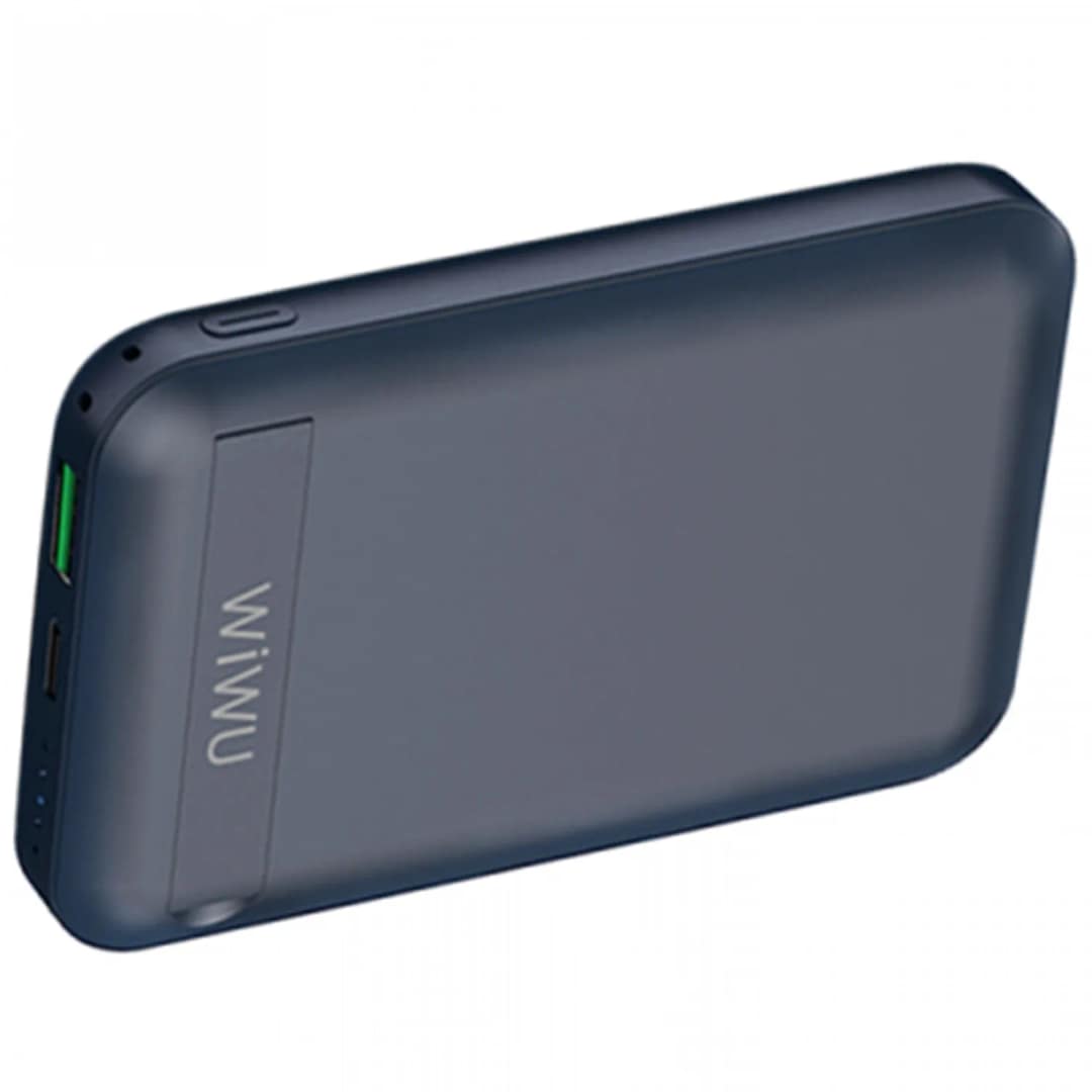 Внешний аккумулятор WiWU Snap Cube Magsafe Wireless Charge SC 10000 mAh Blue, Синий — фото 4