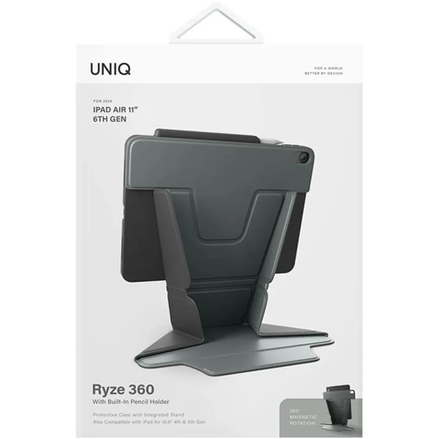 Чехол Uniq RYZE для iPad Air 13 Lichen Green, Зеленый — фото 4