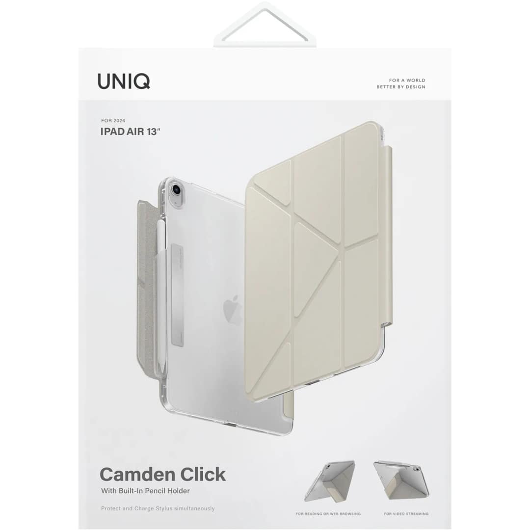 Чехол Uniq CAMDEN для iPad Air 13 Ivory, Бежевый — фото 4
