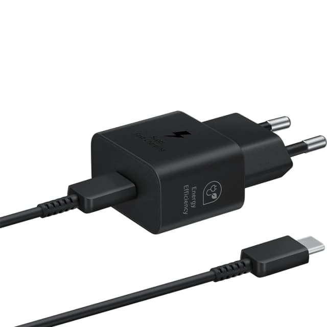 Сетевое зарядное устройство Samsung 25W USB-C EP-T2510 Cable Black, Черный