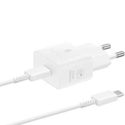 Сетевое зарядное устройство Samsung 25W USB-C EP-T2510 Cable White, Белый