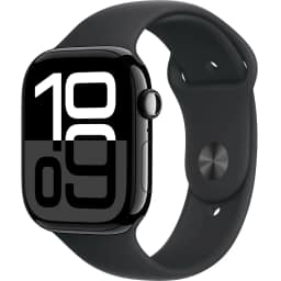 Смарт-часы Apple Watch Series 10 42mm Jet Black Aluminum Case with Black Sport Band S M, Черный — фото 1