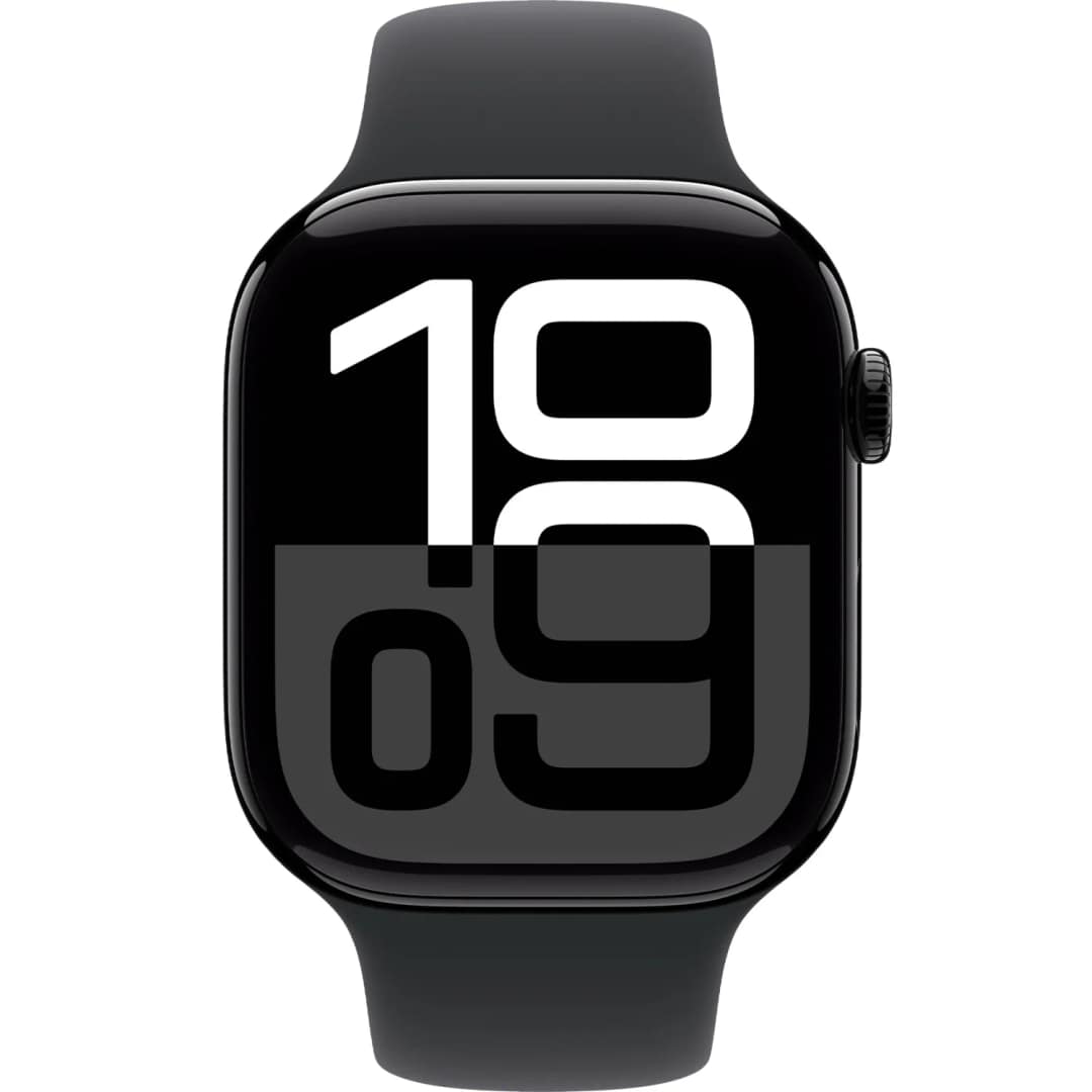 Смарт-часы Apple Watch Series 10 42mm Jet Black Aluminum Case with Black Sport Band S M, Черный — фото 3