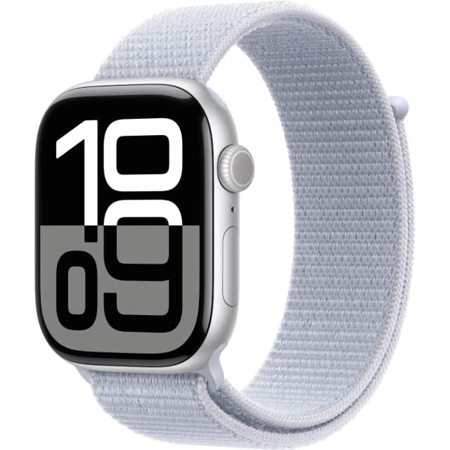 Смарт-часы Apple Watch Series 10 42mm Silver Aluminum Case with Blue Cloud Sport Loop, Серебристый