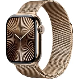Смарт-часы Apple Watch Series 10 42mm Gold Titanium Case with Gold Milanese Loop, Золотистый — фото 1