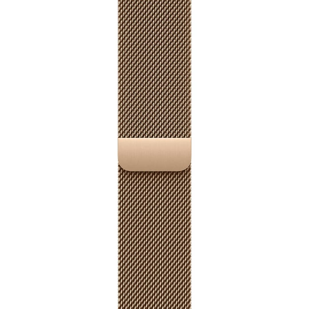 Смарт-часы Apple Watch Series 10 42mm Gold Titanium Case with Gold Milanese Loop, Золотистый — фото 2