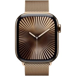 Смарт-часы Apple Watch Series 10 42mm Gold Titanium Case with Gold Milanese Loop, Золотистый — фото 3