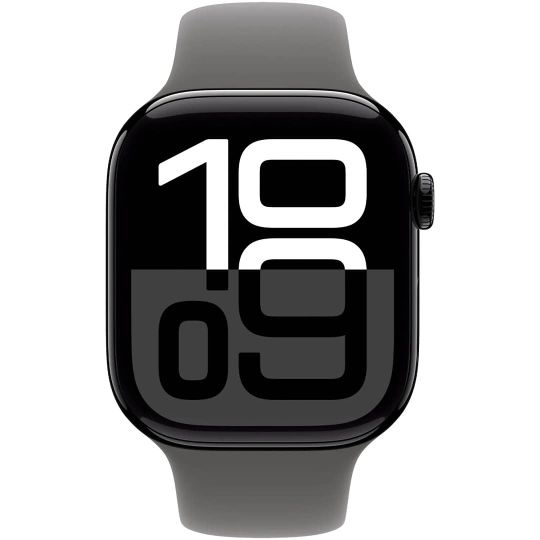 Смарт-часы Apple Watch Series 10 46mm Jet Black Aluminum Case with Stone Gray Sport Band M L, Черный — фото 3