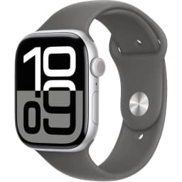 Смарт-часы Apple Watch Series 10 46mm Silver Aluminum Case with Stone Gray Sport Band S M, Серебристый — фото 1
