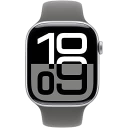 Смарт-часы Apple Watch Series 10 46mm Silver Aluminum Case with Stone Gray Sport Band S M, Серебристый — фото 3