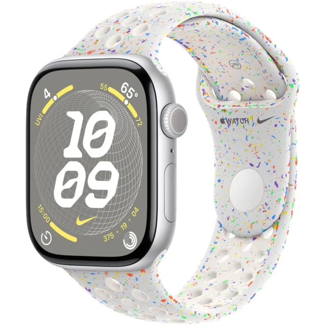 Смарт-часы Apple Watch Series 10 46mm Silver Aluminum Case with Pure Platinum Nike Sport Band S M, Белый