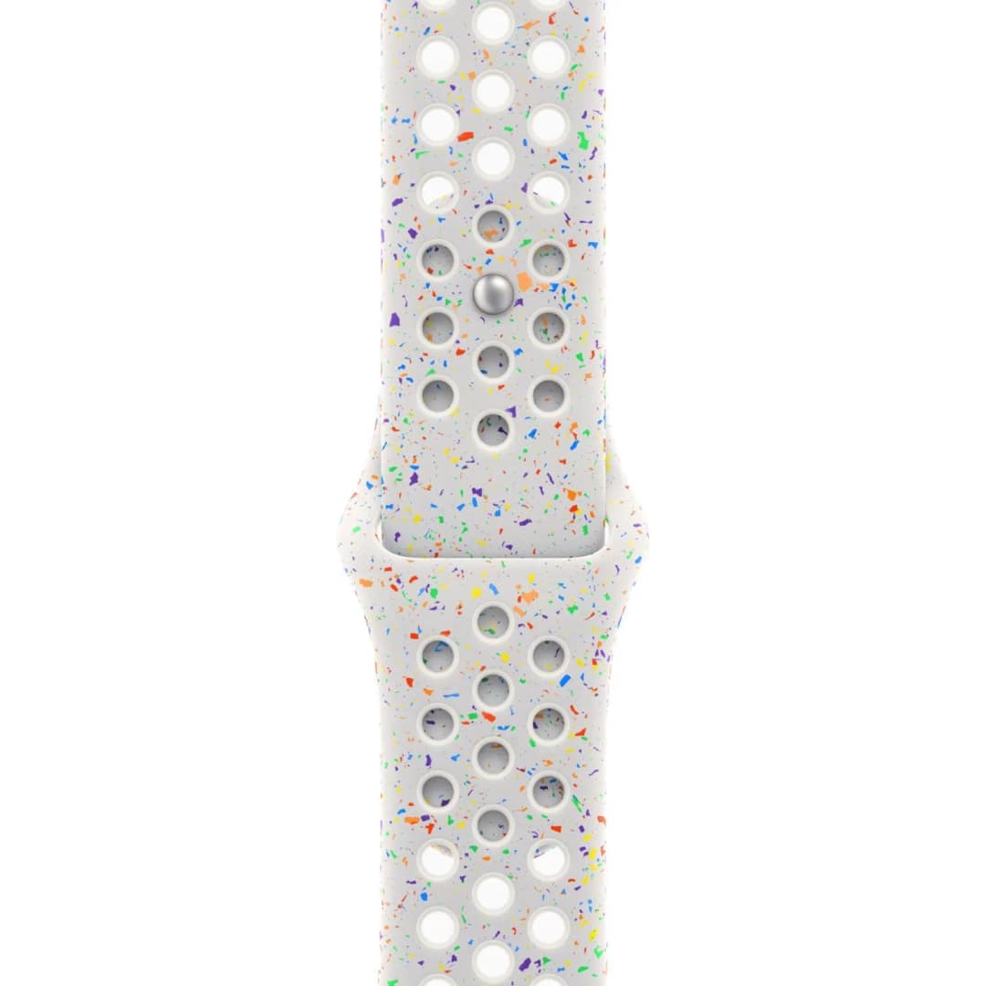 Смарт-часы Apple Watch Series 10 46mm Silver Aluminum Case with Pure Platinum Nike Sport Band S M, Белый — фото 2