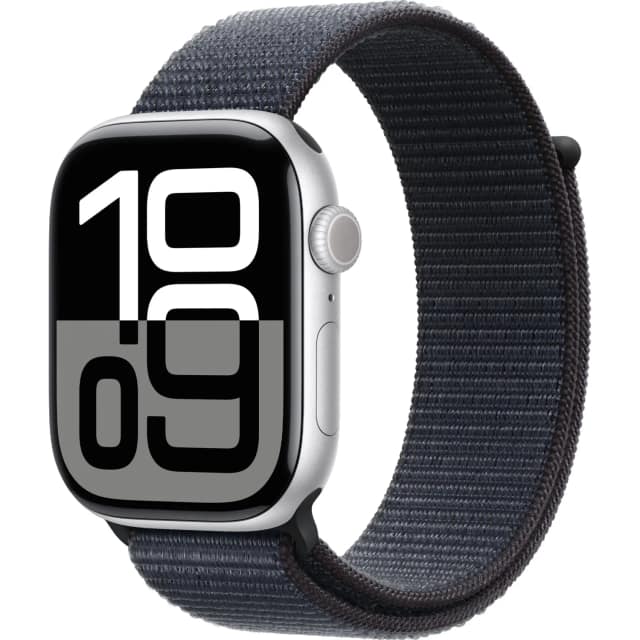 Смарт-часы Apple Watch Series 10 46mm Silver Aluminum Case with Ink Sport Loop, Серебристый