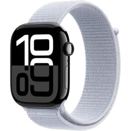Смарт-часы Apple Watch Series 10 46mm Jet Black Aluminum Case with Blue Cloud Sport Loop, Черный — фото 1