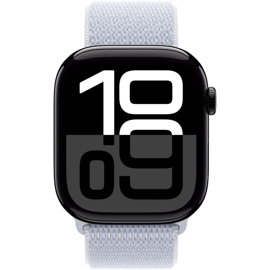 Смарт-часы Apple Watch Series 10 46mm Jet Black Aluminum Case with Blue Cloud Sport Loop, Черный — фото 3