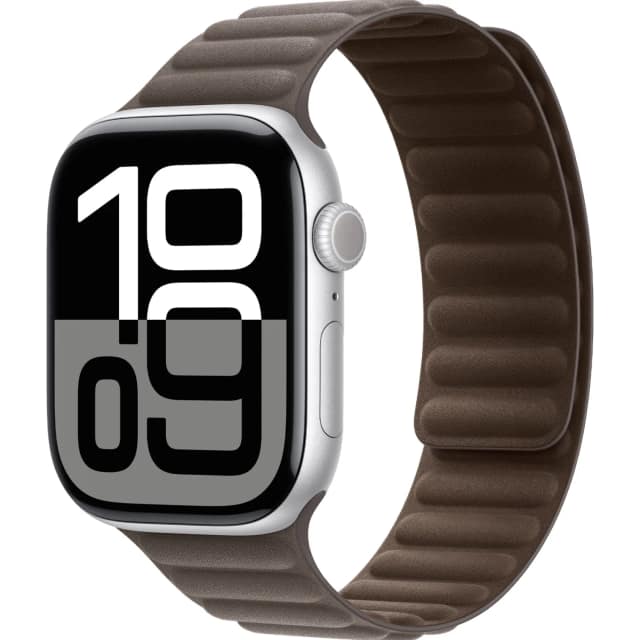 Смарт-часы Apple Watch Series 10 46mm Silver Aluminum Case with Dark Taupe Magnetic Link S M, Серебристый