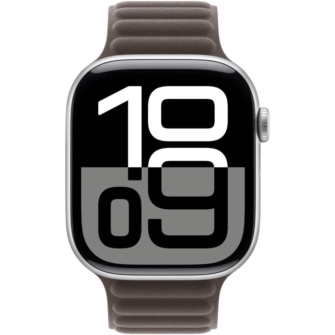 Смарт-часы Apple Watch Series 10 46mm Silver Aluminum Case with Dark Taupe Magnetic Link S M, Серебристый — фото 3