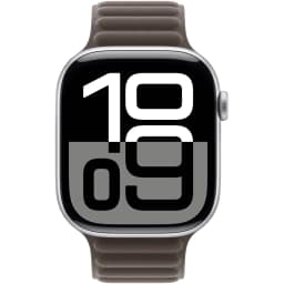 Смарт-часы Apple Watch Series 10 46mm Silver Aluminum Case with Dark Taupe Magnetic Link S M, Серебристый — фото 3