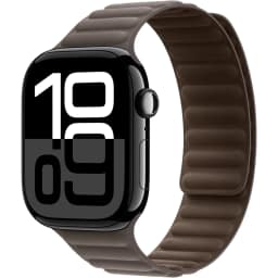Смарт-часы Apple Watch Series 10 46mm Jet Black Aluminum Case with Dark Taupe Magnetic Link M L, Черный — фото 1