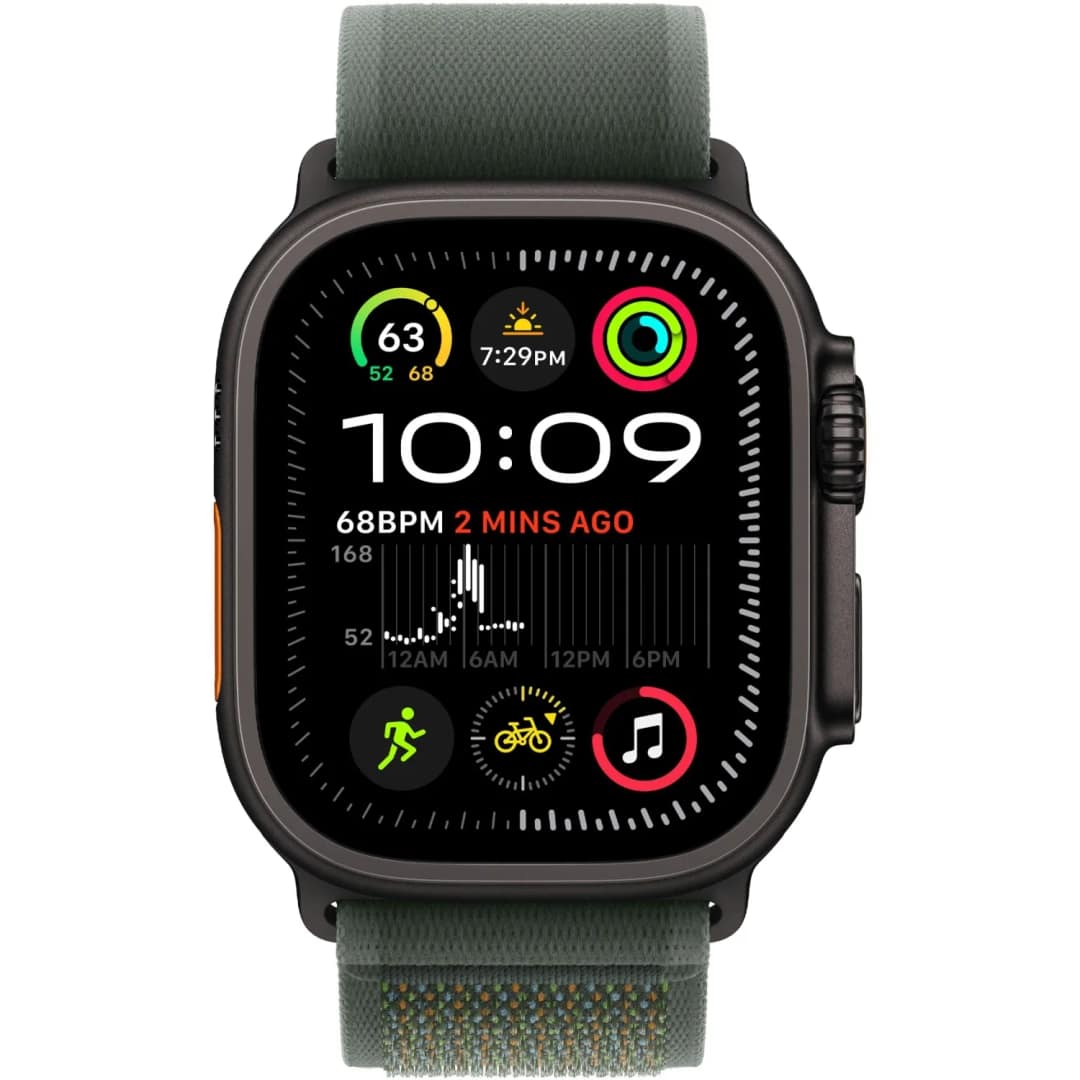Смарт-часы Apple Watch Ultra 2 49mm Black Titanium Case with Green Trail Loop M L, Зеленый — фото 3