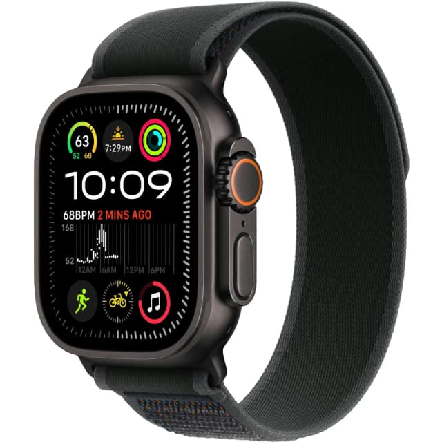 Смарт-часы Apple Watch Ultra 2 49mm Black Titanium Case with Black Trail Loop M L, Черный