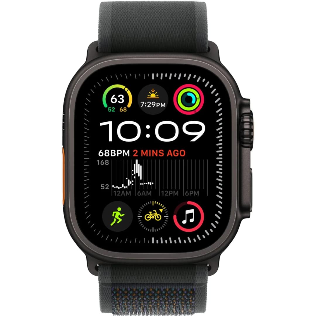 Смарт-часы Apple Watch Ultra 2 49mm Black Titanium Case with Black Trail Loop M L, Черный — фото 3