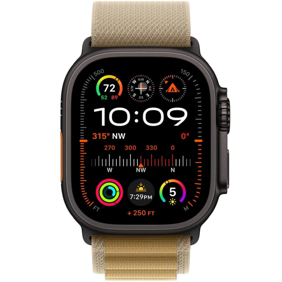 Смарт-часы Apple Watch Ultra 2 49mm Black Titanium Case with Tan Alpine Loop M, Бежевый — фото 3