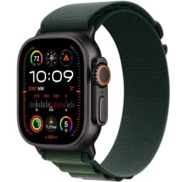 Смарт-часы Apple Watch Ultra 2 49mm Black Titanium Case with Dark Green Alpine Loop L, Тёмно-зелёный — фото 1