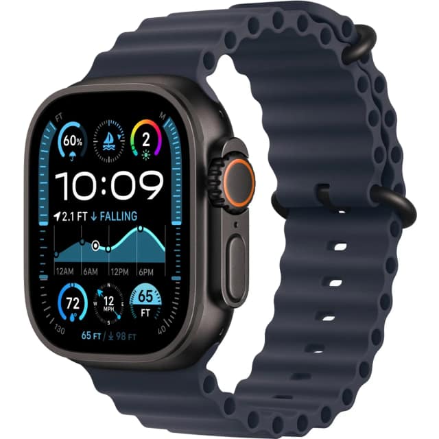 Смарт-часы Apple Watch Ultra 2 49mm Black Titanium Case with Navy Ocean Band, Синий