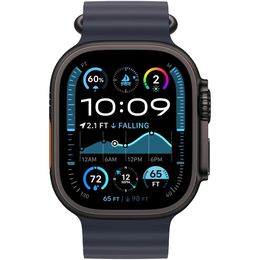 Смарт-часы Apple Watch Ultra 2 49mm Black Titanium Case with Navy Ocean Band, Синий — фото 3