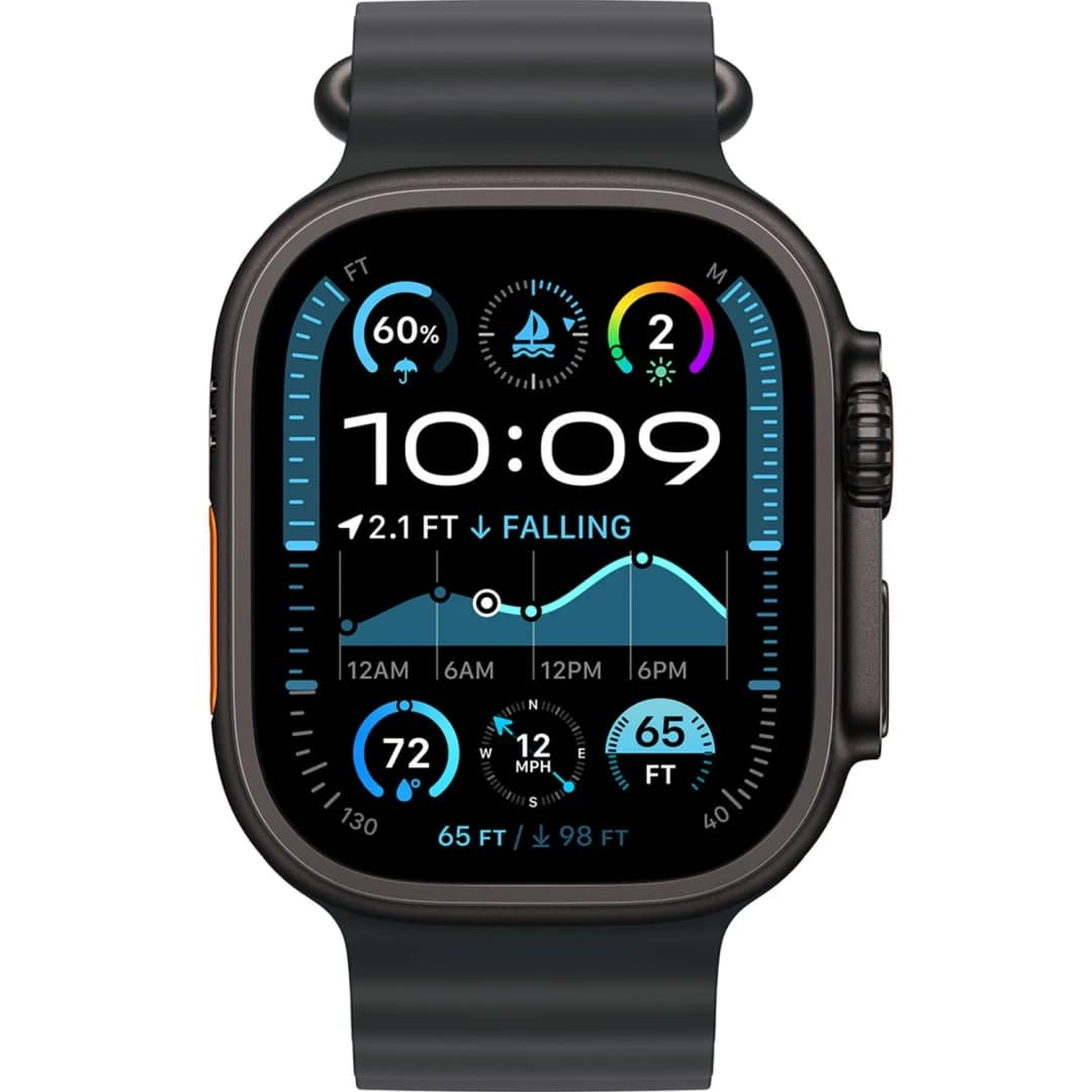 Смарт-часы Apple Watch Ultra 2 49mm Black Titanium Case with Black Ocean Band, Черный — фото 3