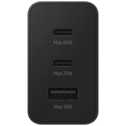 Сетевое зарядное устройство Samsung 65W 2USB-C USB-A EP-T6530 Black, Черный — фото 2