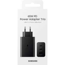 Сетевое зарядное устройство Samsung 65W 2USB-C USB-A EP-T6530 Black, Черный — фото 4