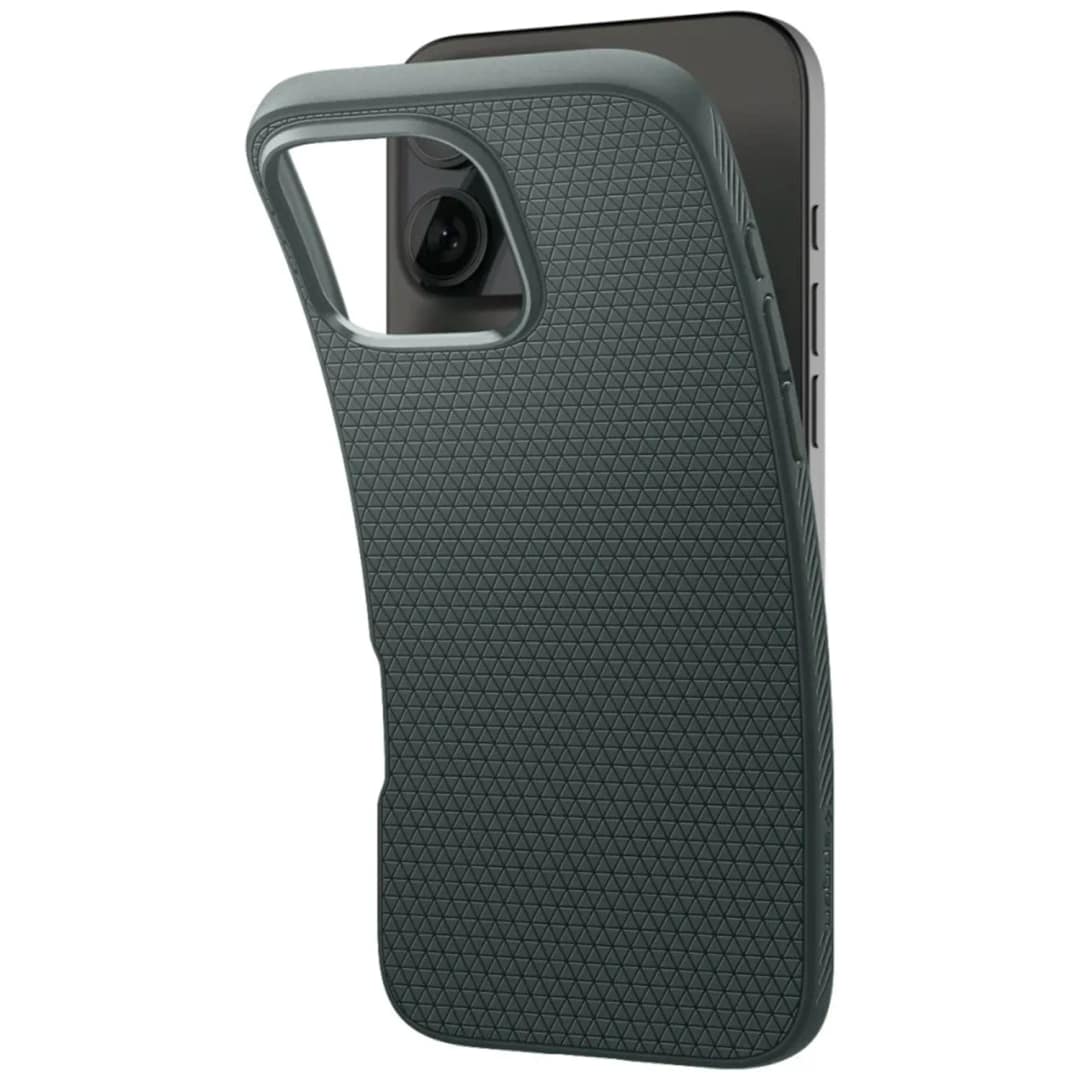 Чехол Spigen Liquid Air для iPhone 16 Pro Max Abyss Green, Зеленый — фото 7